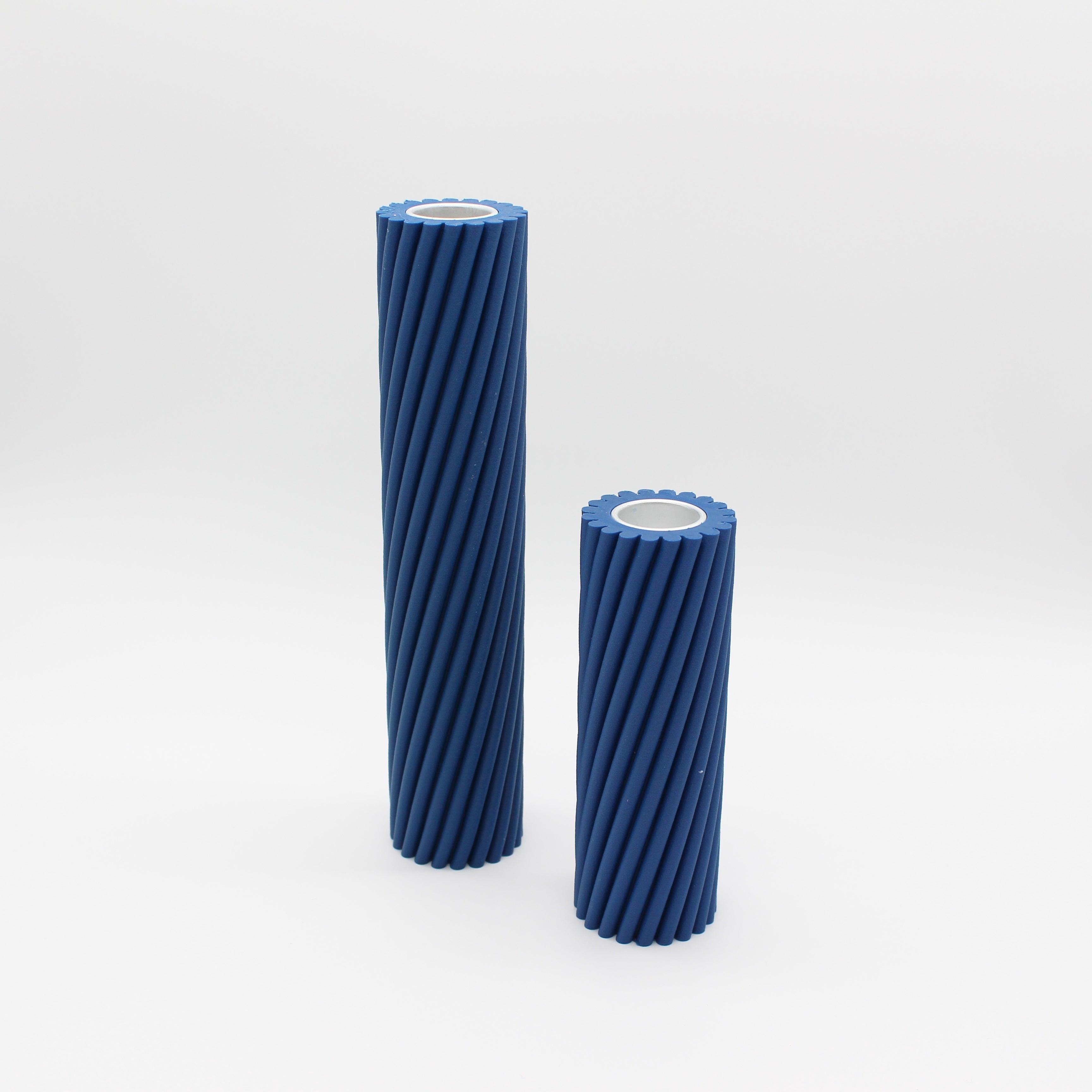 Strofi candle stick holder cobalt, 3D Printed Recycled Plastic, Deme Design #color_cobalt