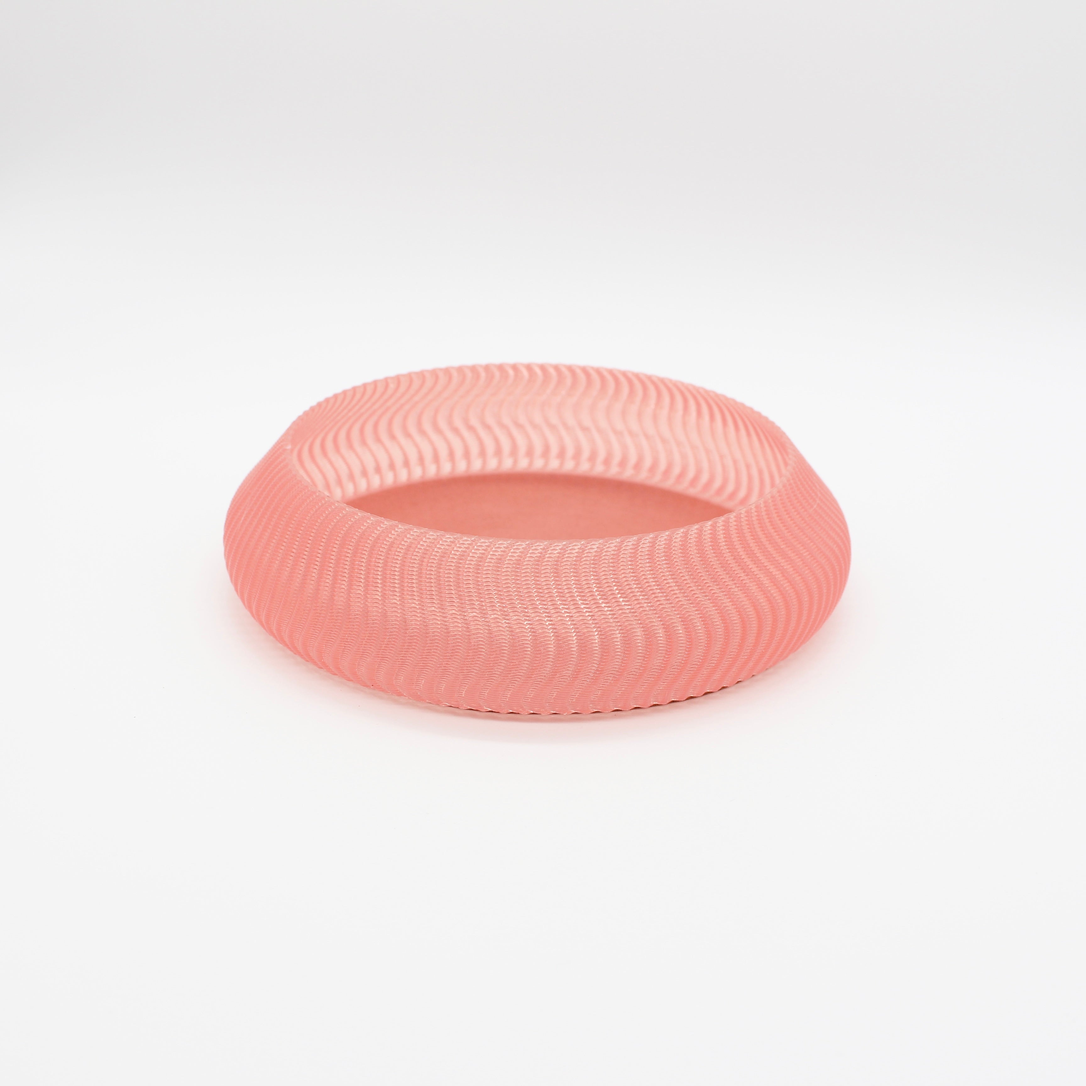 Kyma Shallow Bowl Eggshell, 3D Printed Recycled Plastic, Deme Design #color_peach