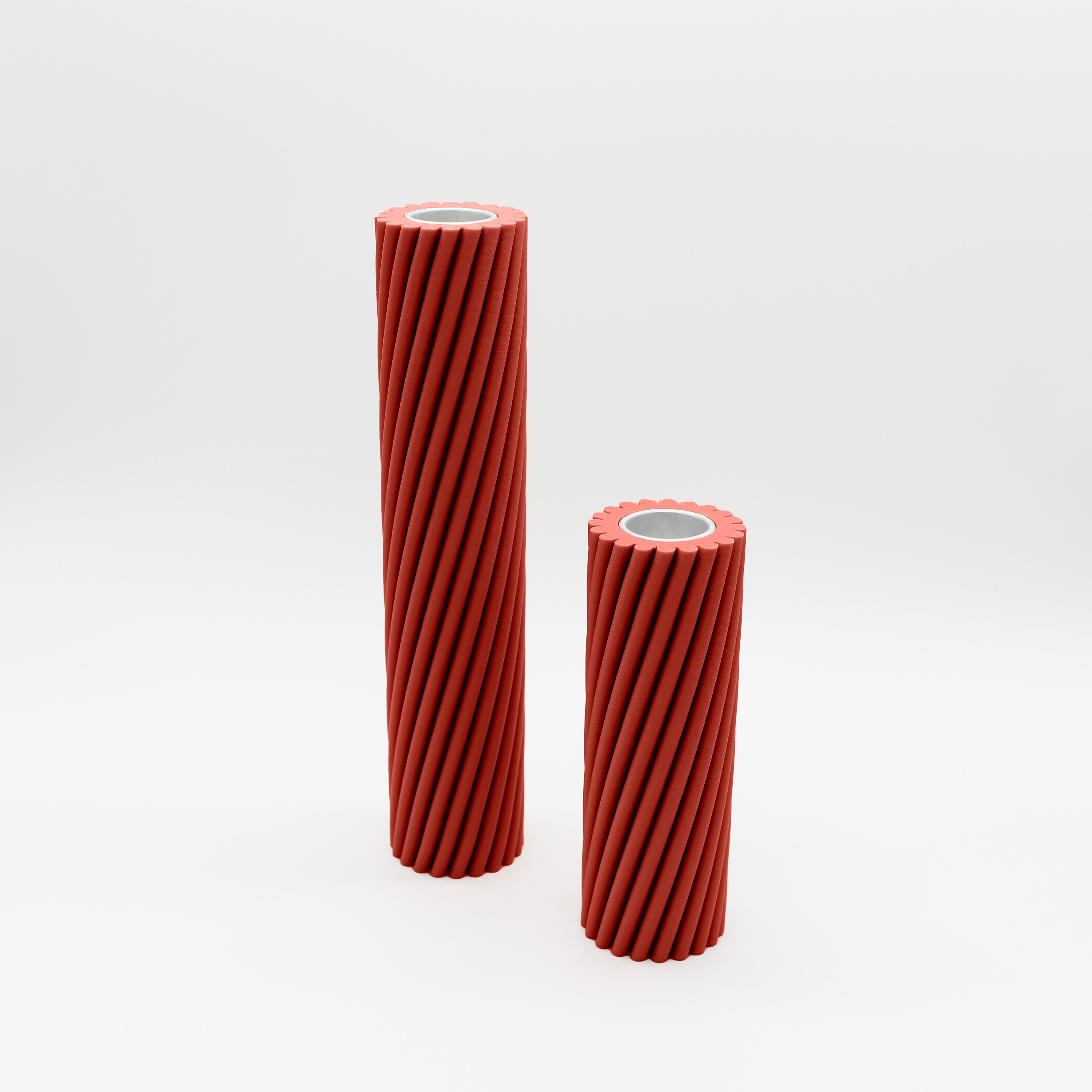 Strofi candle stick holder terracotta, 3D Printed Recycled Plastic, Deme Design #color_terracotta