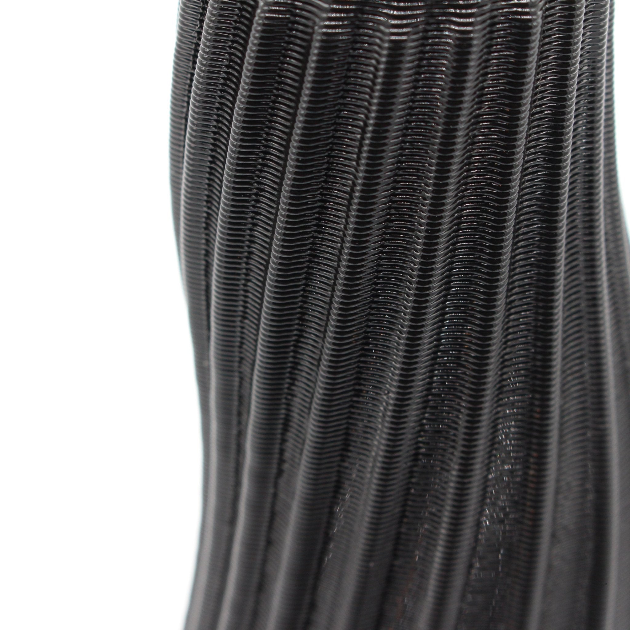 Gerno Vase Black close-up, 3D Printed Recycled Plastic, Deme Design #color_black