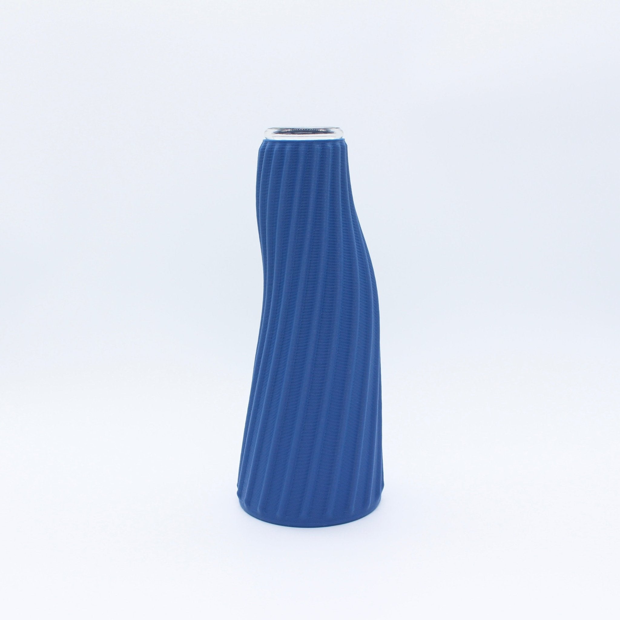 Gerno Vase Cobalt, 3D Printed Recycled Plastic, Deme Design #color_cobalt