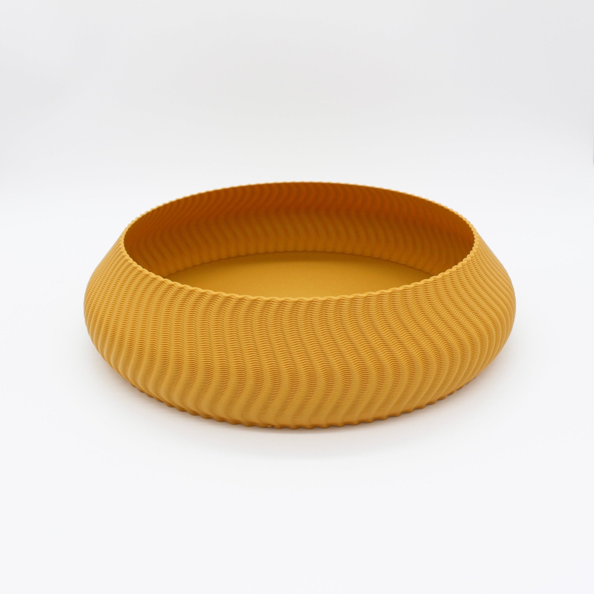Kyma Bowl Ochre, 3D Printed Recycled Plastic, Deme Design #color_ochre