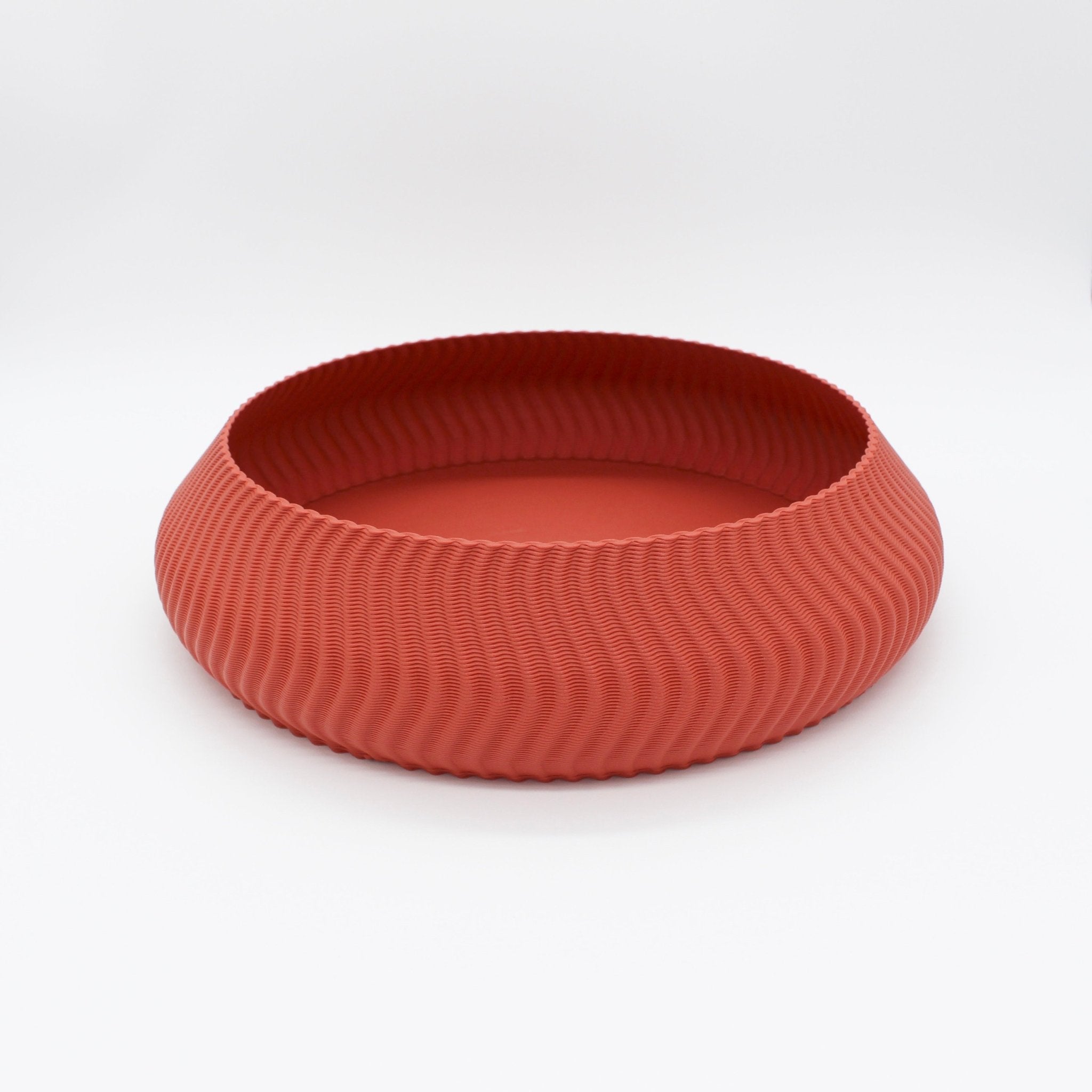 Kyma Bowl Terracotta, 3D Printed Recycled Plastic, Deme Design #color_terracotta