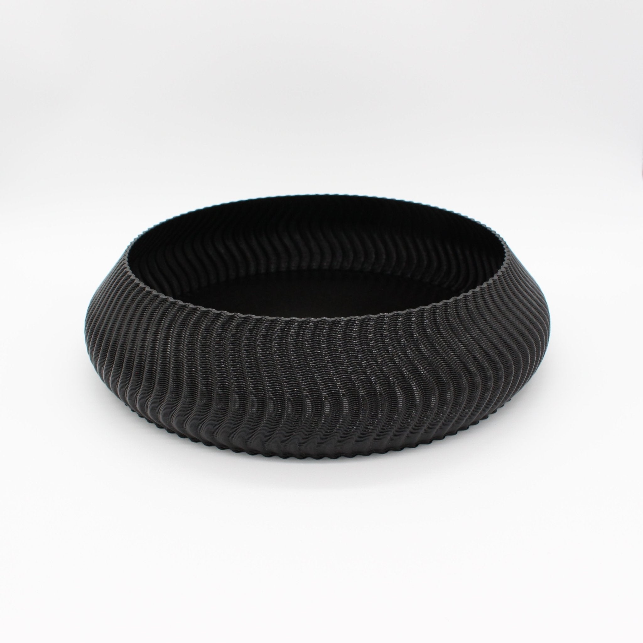 Kyma Bowl Black, 3D Printed Recycled Plastic, Deme Design #color_black