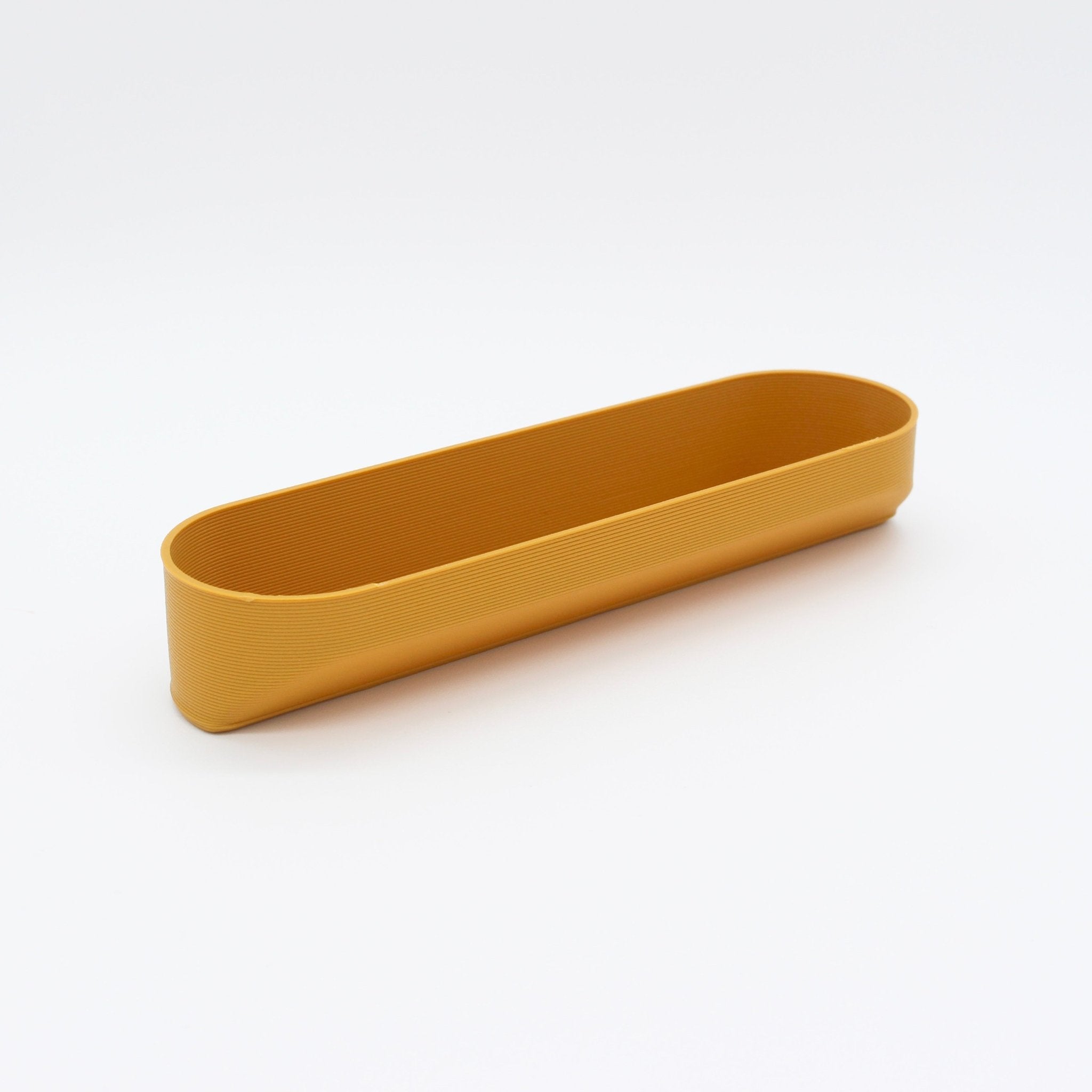 Pefto Pencil Tray Ochre, 3D Printed Recycled Plastic, Deme Design #color_ochre