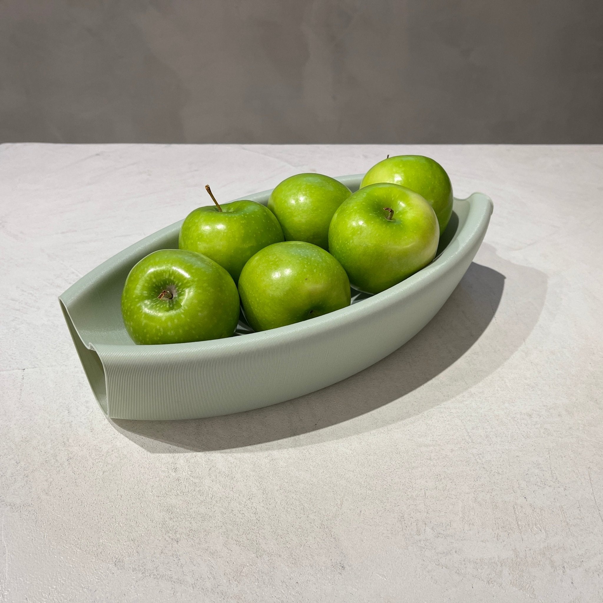 Aera Bowl Sage With Fruit, 3D Printed Recycled Plastic, Deme Design #color_sage