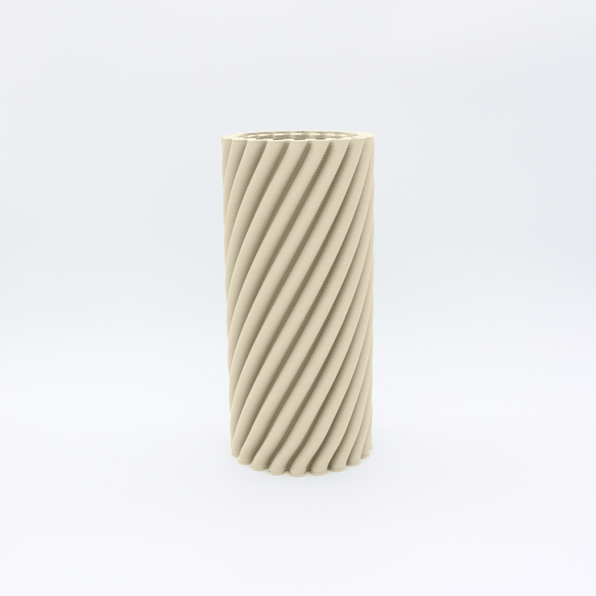 Strofi Vase Eggshell, 3D Printed Recycled Plastic, Deme Design #color_eggshell